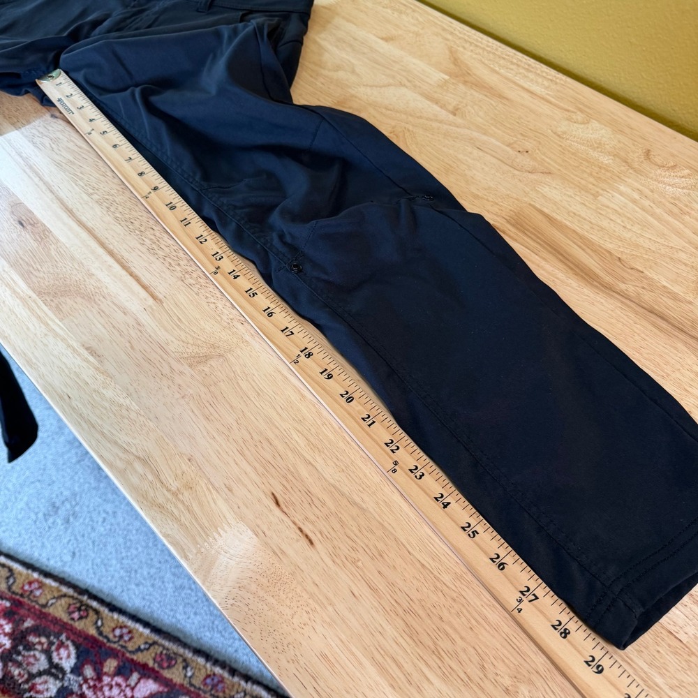 Prana Halle Hiking Pants Size 6 Straight Black Nylon Stretch Roll Up W4119RG23 - Picture 11 of 12